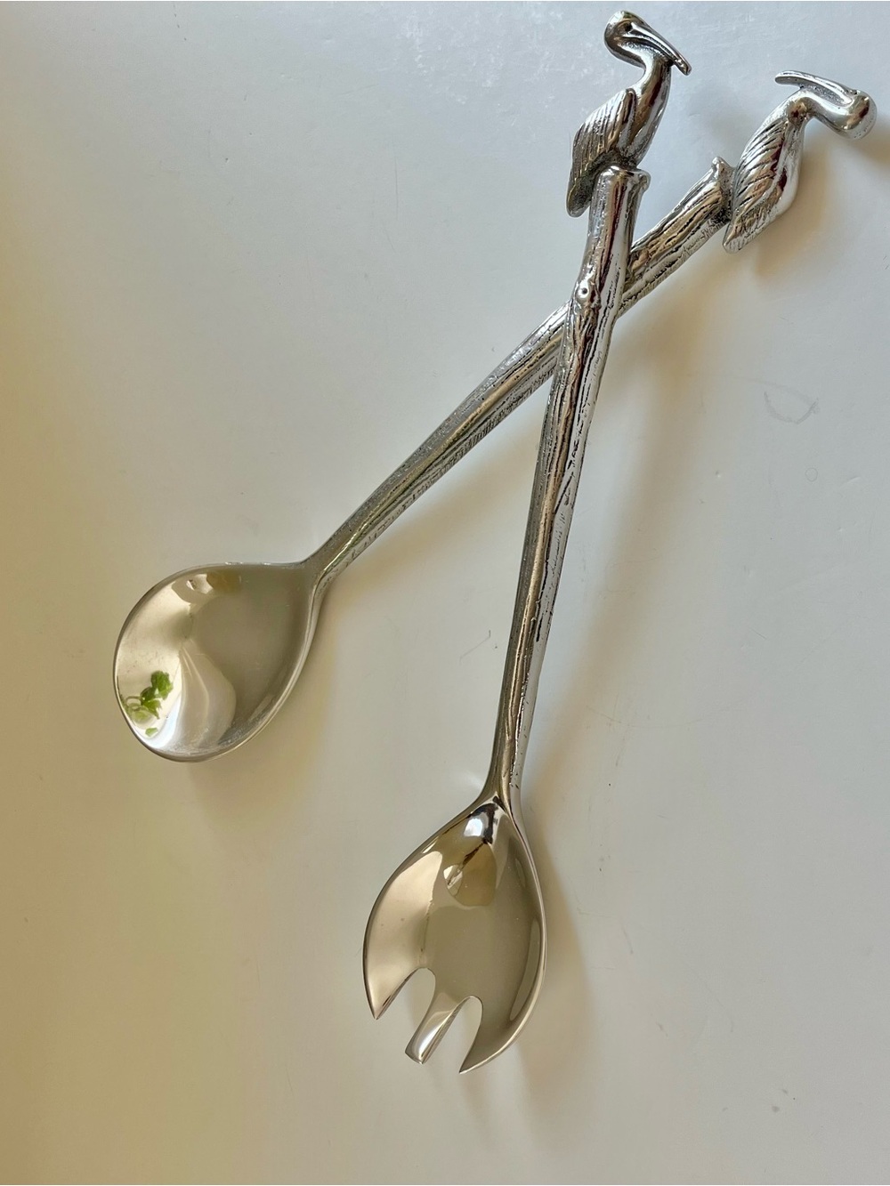 Mariposa Aluminum Pelican Salad Server Set